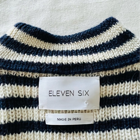 Eleven Six Mia Sweater in Ivory/Navy Stripe - Picture 12 of 15